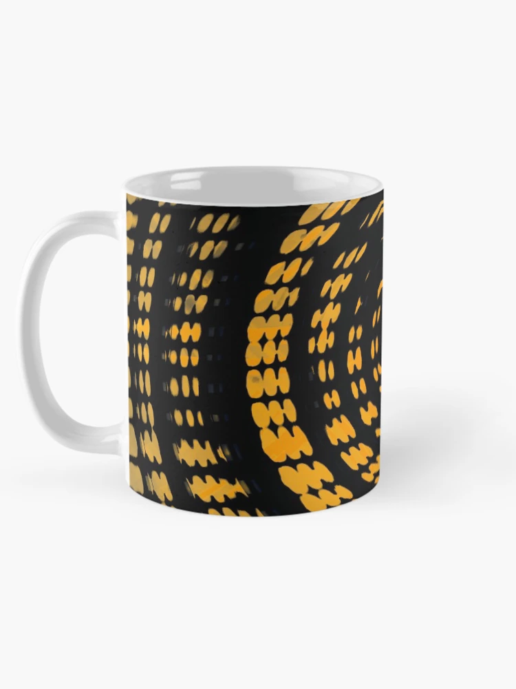 Thumbnail 5 of 6, Coffee Mug, Abstract Yellow Ropes pattern designed and sold by StrbArtDigitals.