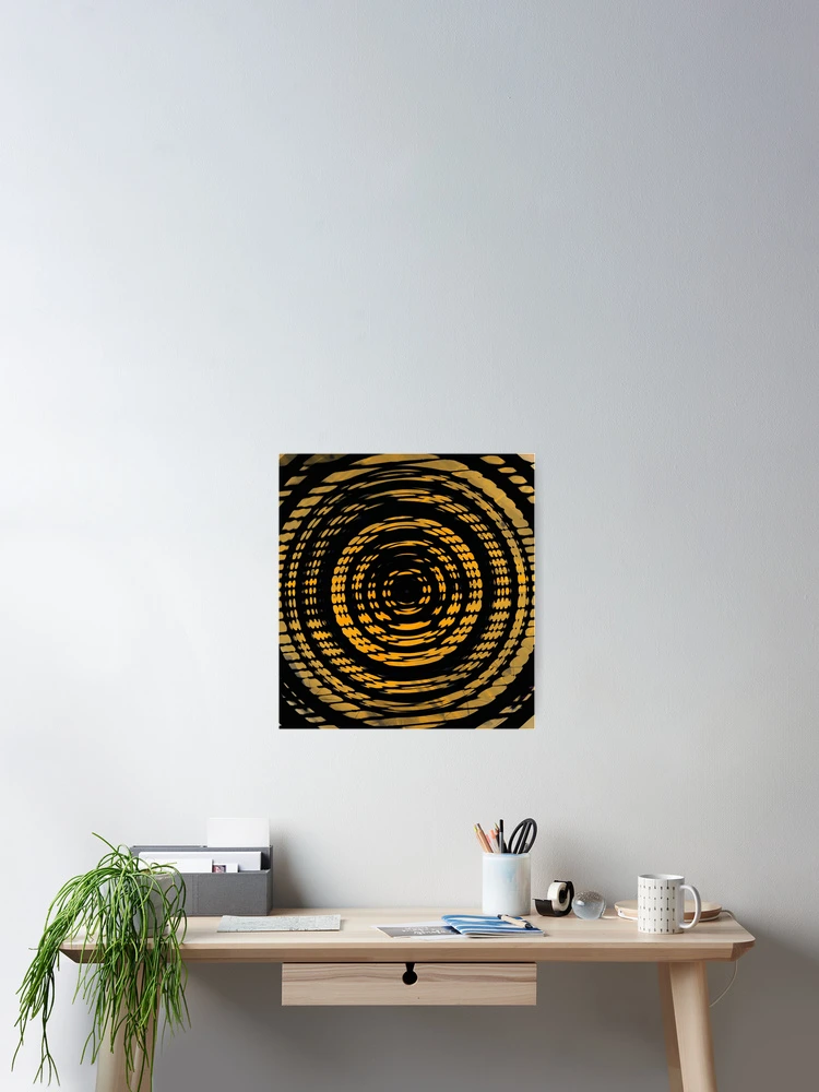 Thumbnail 2 of 3, Poster, Abstract Yellow Ropes pattern designed and sold by StrbArtDigitals.