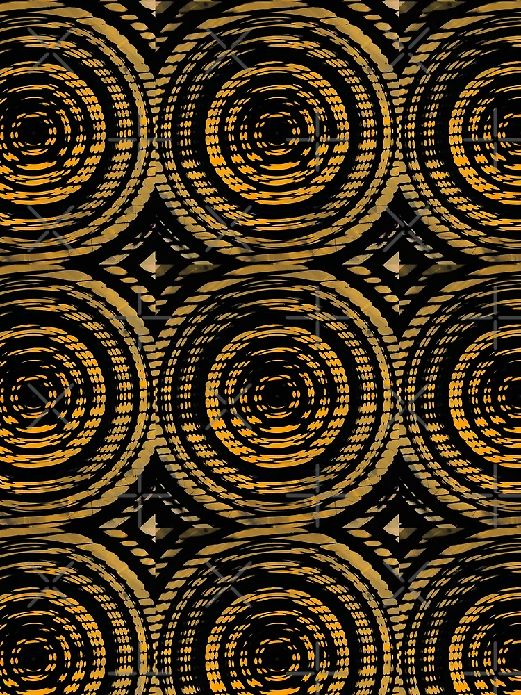 Thumbnail 3 of 3, Scarf, Abstract Yellow Ropes pattern designed and sold by StrbArtDigitals.