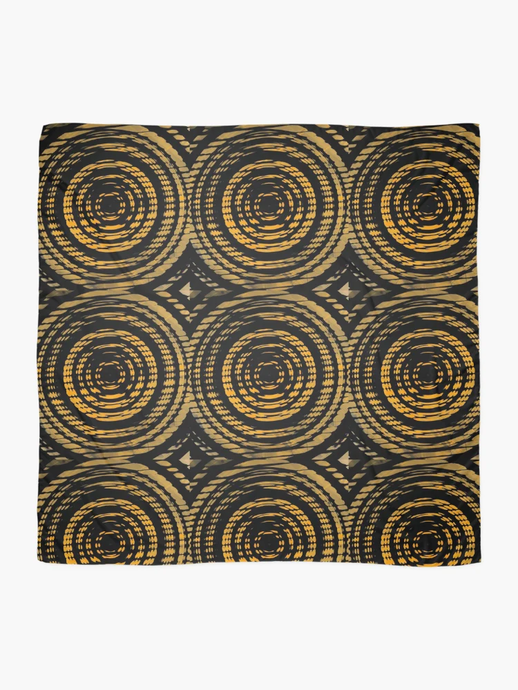 Thumbnail 2 of 3, Scarf, Abstract Yellow Ropes pattern designed and sold by StrbArtDigitals.