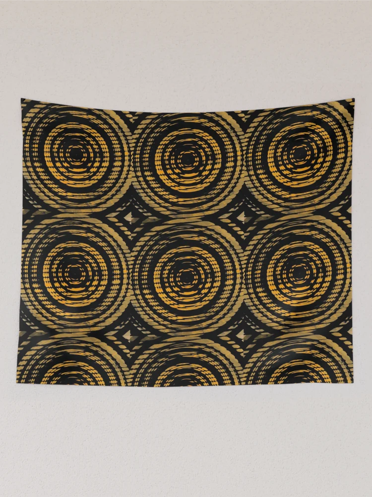 Thumbnail 2 of 3, Tapestry, Abstract Yellow Ropes pattern designed and sold by StrbArtDigitals.