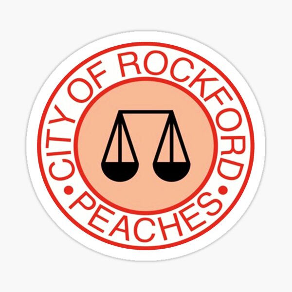 THE ROCKFORD PEACHES SHIRT AND STICKER  Sticker for Sale by StillChasing