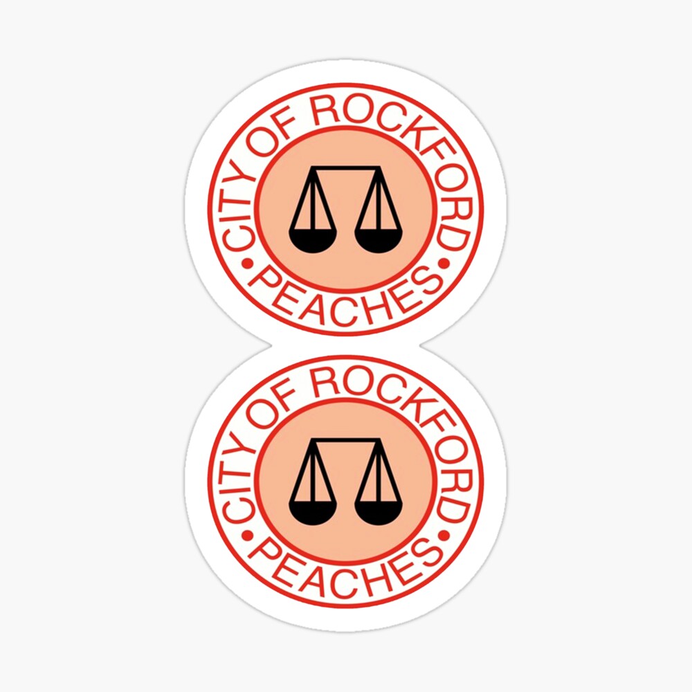 THE ROCKFORD PEACHES STICKER AND SHIRT  Sticker for Sale by StillChasing