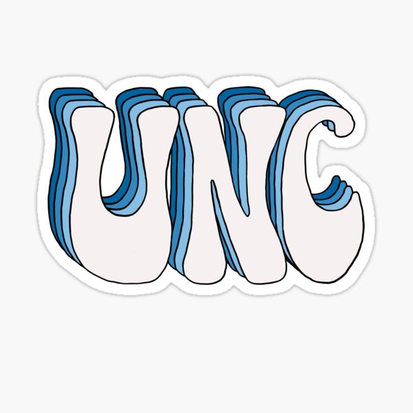 UNC letters Sticker