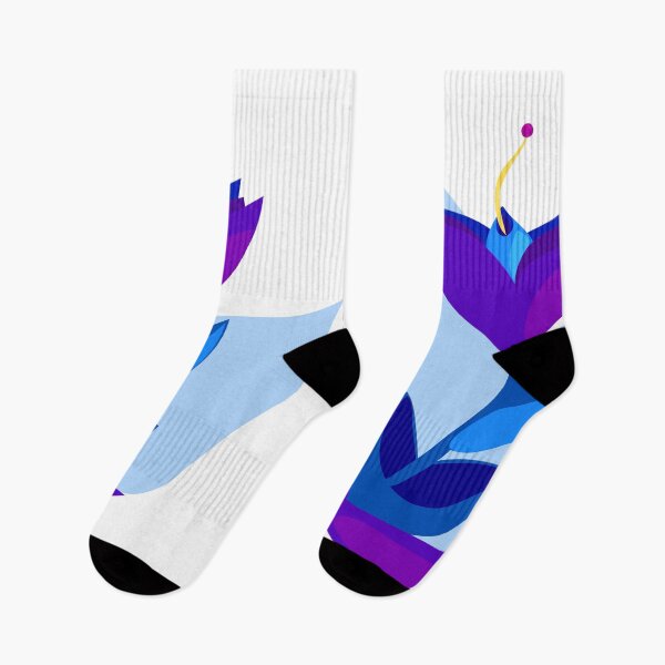 Item preview, Purple and blue flower illustration designed and sold by Gabrielle Freitas.