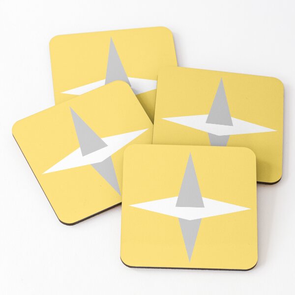 Item preview,  Mid Century Star White Silver Gray And Mustard Yellow designed and sold by rewstudio.