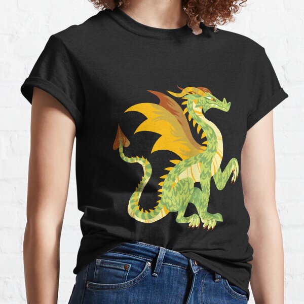 Nancy Findlayss Medieval Dragon V-Neck T-Shirt Neon Yellow 2XL 