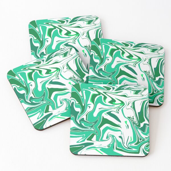 Item preview, Green & White Pour Paint designed and sold by Jagged3068.