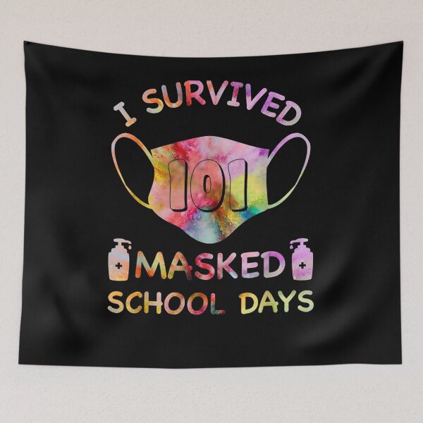 Item preview, I Survived 101 Masked School Days For Kids Teacher Student  designed and sold by aguilaro.