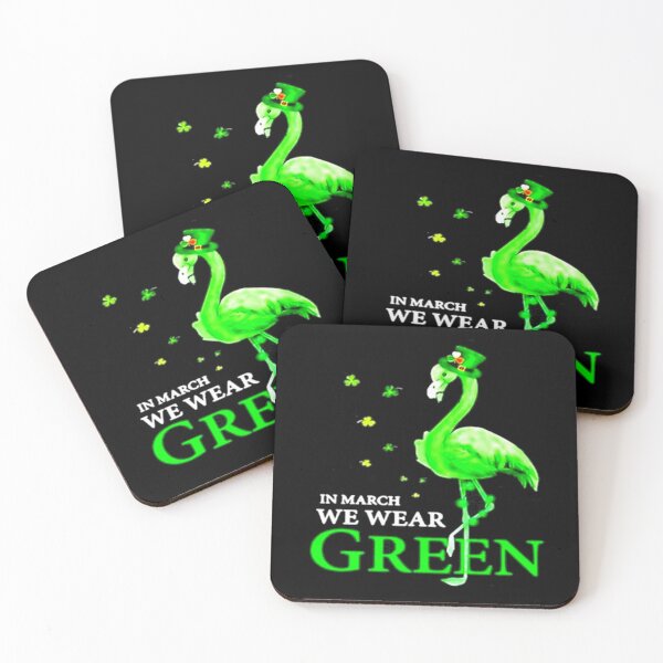 Item preview, ST.PATRICKS DAY FLAMINGO IN MARCH WE WEAR GREEN designed and sold by KamillaBurjan.