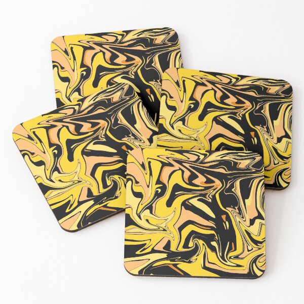 Item preview, Yellow & Black Pour Paint designed and sold by Jagged3068.