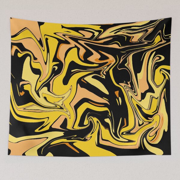 Item preview, Yellow & Black Pour Paint designed and sold by Jagged3068.