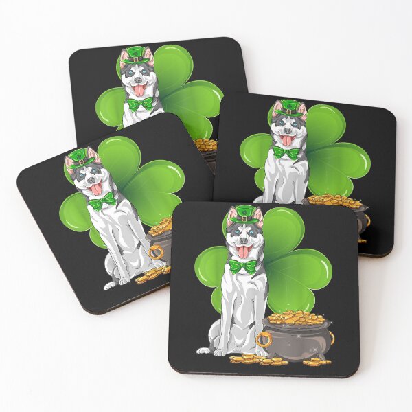 Item preview, Siberian Husky Dog Irish Leprechaun Saint St Patrick Day  designed and sold by aguilaro.