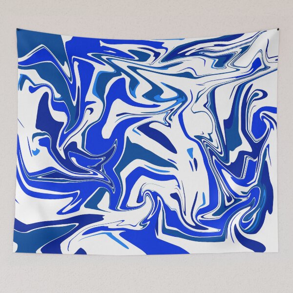 Item preview, Blue & White Pour Paint designed and sold by Jagged3068.