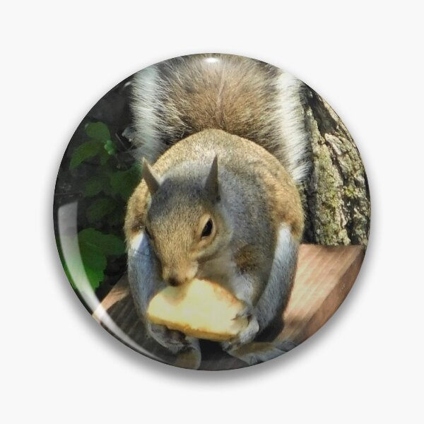 Item preview, squirrel with apple designed and sold by Zarabeaver.