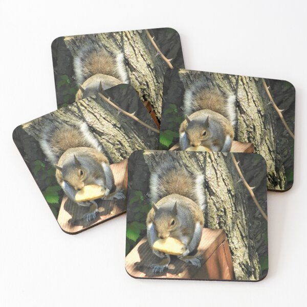 Item preview, squirrel with apple designed and sold by Zarabeaver.