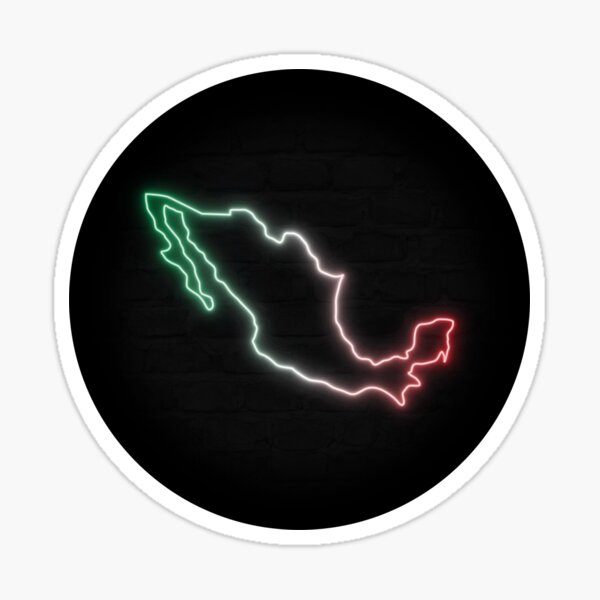 Item preview, Mexico Outline - Flag Colors Glow designed and sold by dylanxh.