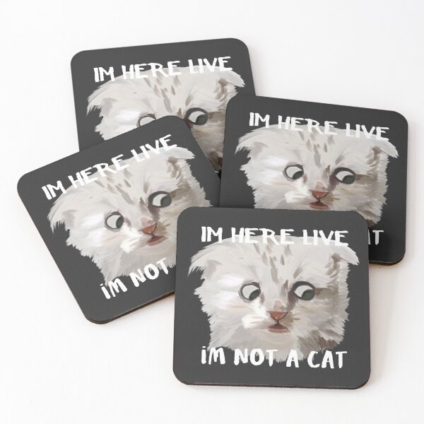 Item preview, im here live im not a cat painting designed and sold by magufalo.