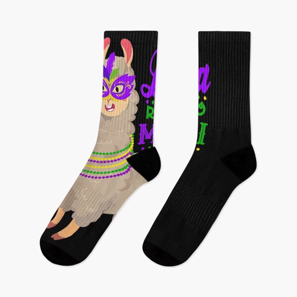 Item preview, Llama Ready To Mardi Gras Mask Beads Carnival Funny Gift  designed and sold by aguilaro.