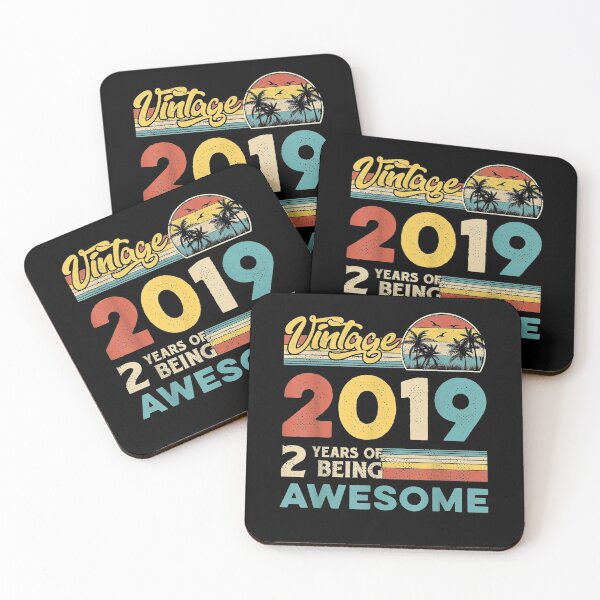 Item preview, Vintage 2019 Retro 2nd Bday Gift 2 Years Of Being Awesome  designed and sold by aguilaro.