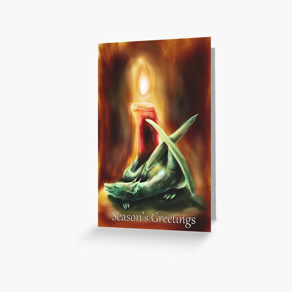 Candle Dragon - Season's Greeting Greeting Card