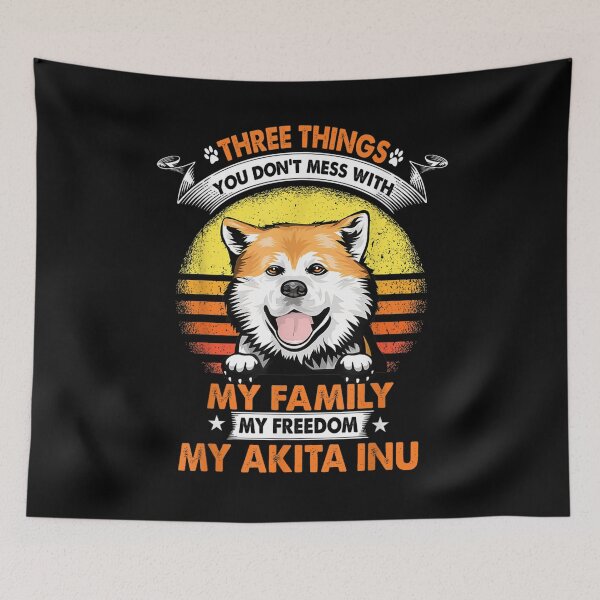 Item preview, Three Things You Don't Mess With Akita Inu Dog Lover  designed and sold by aguilaro.