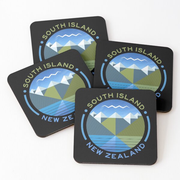 Item preview, SOUTH ISLAND NEW ZEALAND designed and sold by Madjack Tees Kiwi SuperStore.