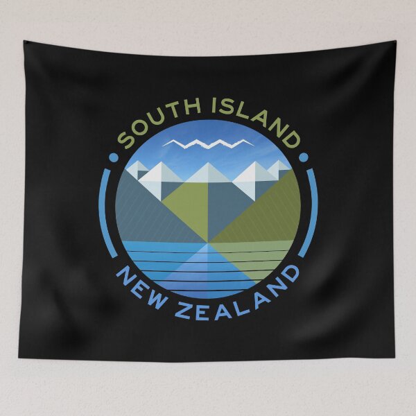Item preview, SOUTH ISLAND NEW ZEALAND designed and sold by Madjack Tees Kiwi SuperStore.