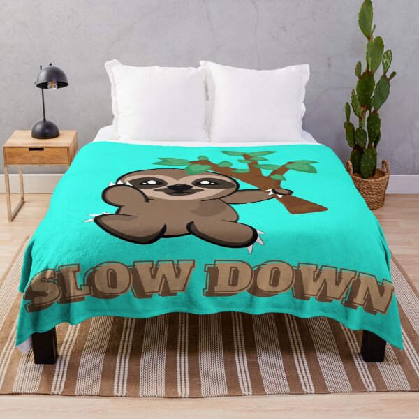 Item preview, SLOW DOWN Cute Cartoon Sloth designed and sold by CuddlyPeas.