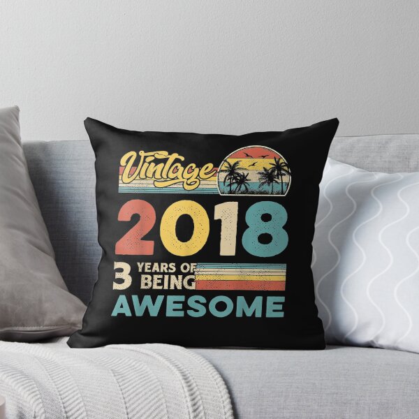 Item preview, Vintage 2018 Retro 3rd Bday Gift 3 Years Of Being Awesome  designed and sold by aguilaro.