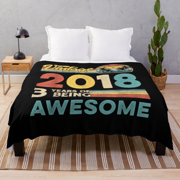 Item preview, Vintage 2018 Retro 3rd Bday Gift 3 Years Of Being Awesome  designed and sold by aguilaro.