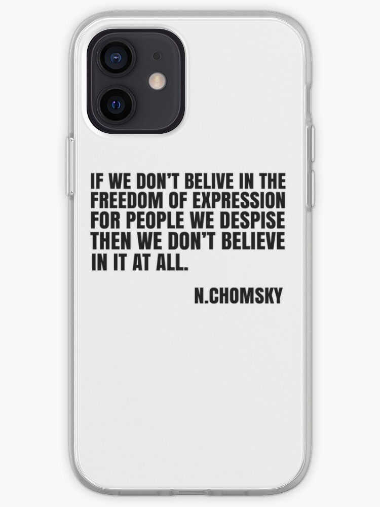 Coque Iphone Noam Chomsky Citation Liberte Discours Liberte Liberte Politique Par Sid3walkart Redbubble