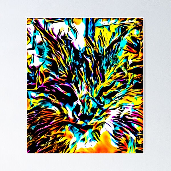 Item preview, Color Cat Face designed and sold by GrudleBay.