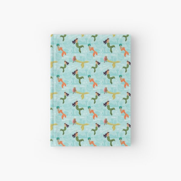 Coney Island Mermaid Pattern Hardcover Journal