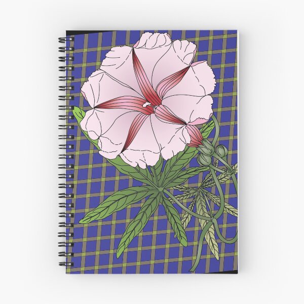 Item preview, Pretty Flower on Blue plaid designed and sold by OrangeEden.