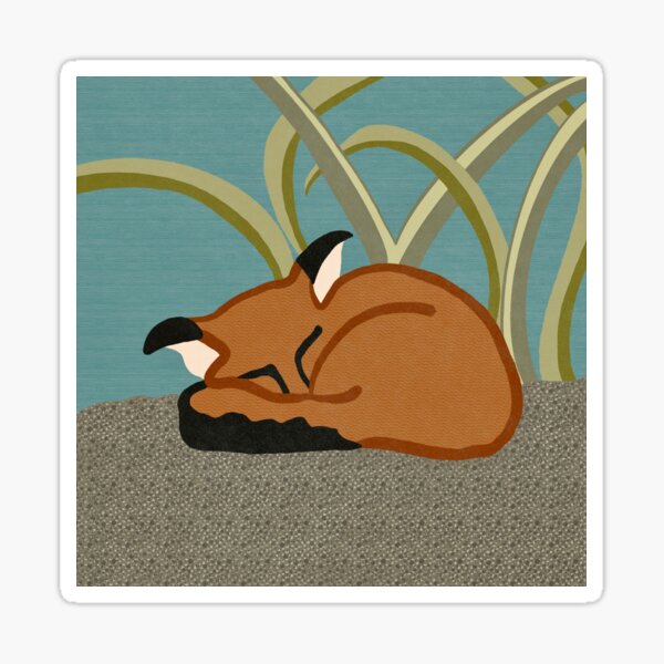 Item preview, Sleepy fox designed and sold by Charity Schmidt.