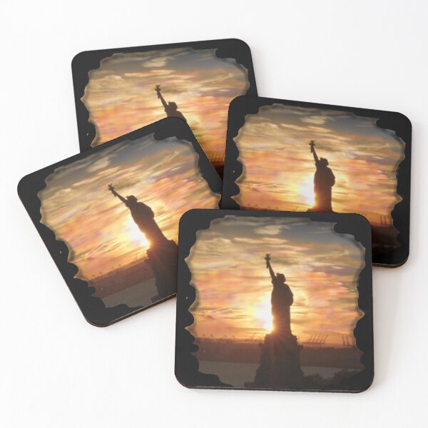 Item preview, STATUE OF LIBERTY SUNSET designed and sold by THE AMERICAN TEEVANGELIST.