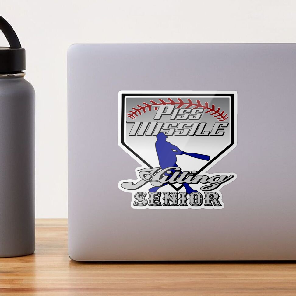 Piss Missile senior softball batter Sticker for Sale by thestuffcompany |  Redbubble