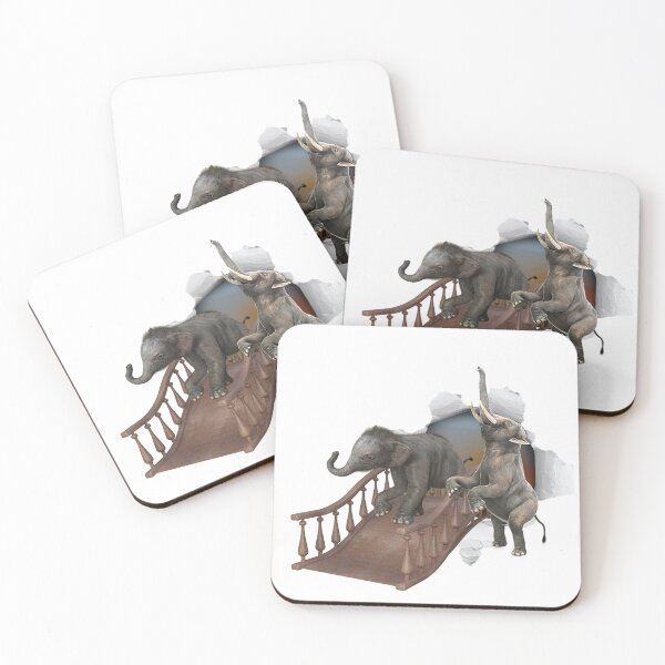 Item preview, 3D Elephant Escape Over a Bridge and out of a Hole designed and sold by TheKingdomAttic.