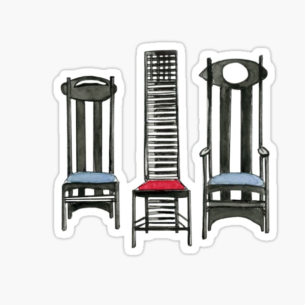 Item preview, Argyle Chair- Hill House Chair And Argyle Carved Chair By Charles Rennie Mackintosh. designed and sold by Eugenia Alvarez.