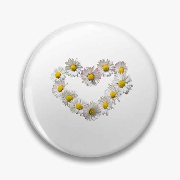 Item preview, white flowers heart shaped designed and sold by askarne.