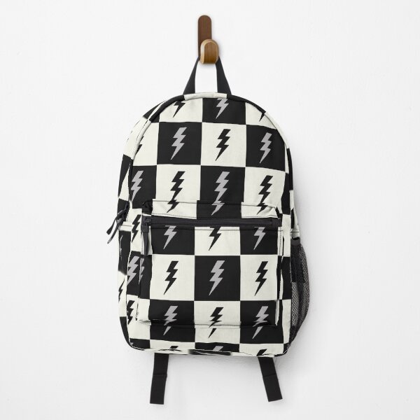 Item preview, Grey / Off White / Black Checkered Squares with Lightning Bolts designed and sold by xxroseate.