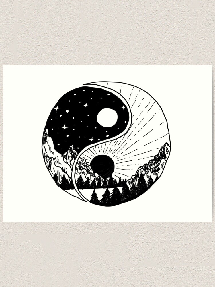 Landscape Yin-yang (transparent background)