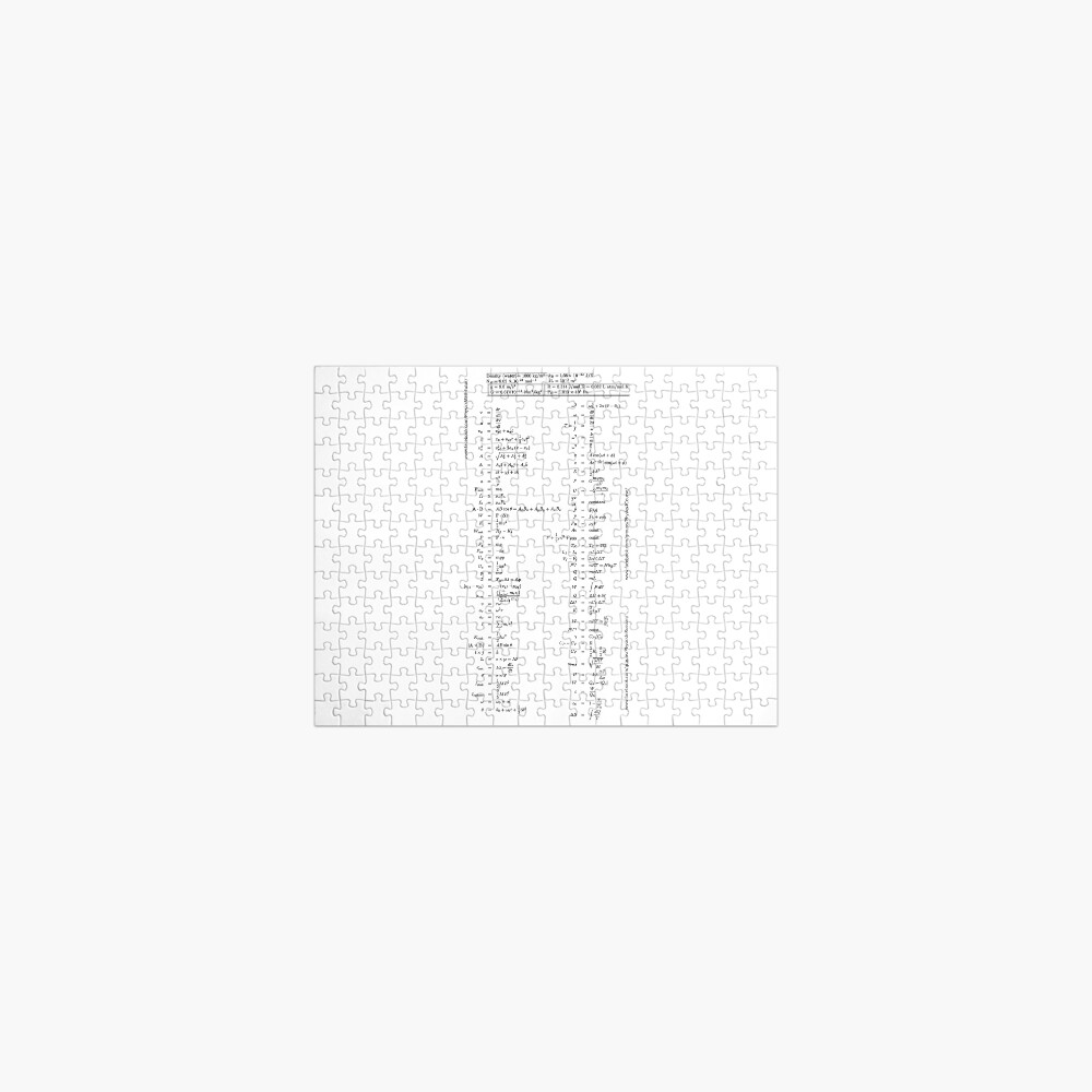 #Physics #Formula #Set, #length, distance, height, area, volume, time, speed, velocity, area rate, diffusion coefficient Jigsaw Puzzle