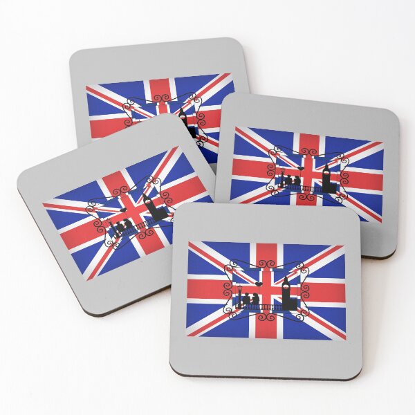 Item preview, LONDON LOVE with Solid Flag on Grey designed and sold by PawsitiveMum.