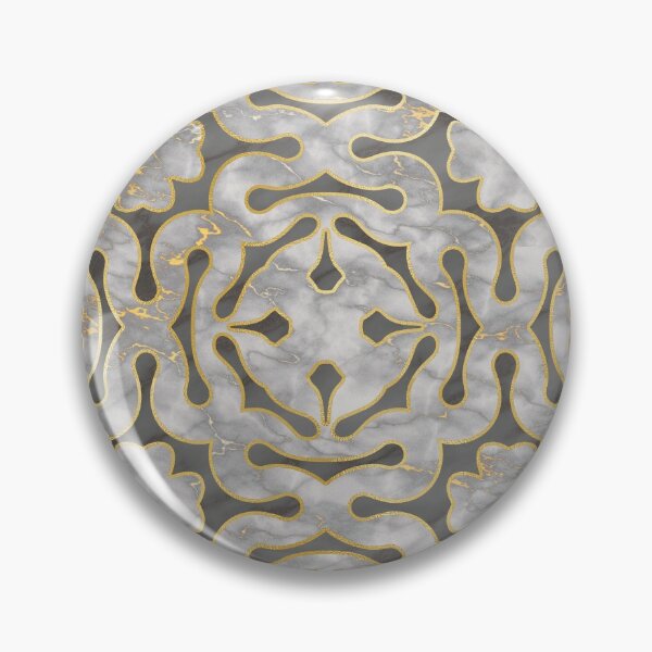 Item preview, Grey and gold marble mosaic pattern designed and sold by lents.