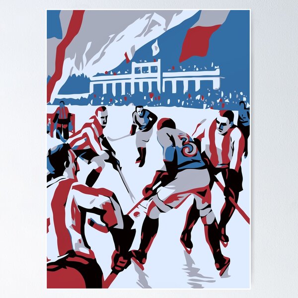 Item preview, Retro style Ice hockey red white blue designed and sold by aapshop.