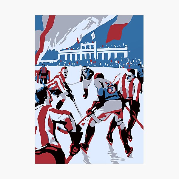 Item preview, Retro style Ice hockey red white blue designed and sold by aapshop.