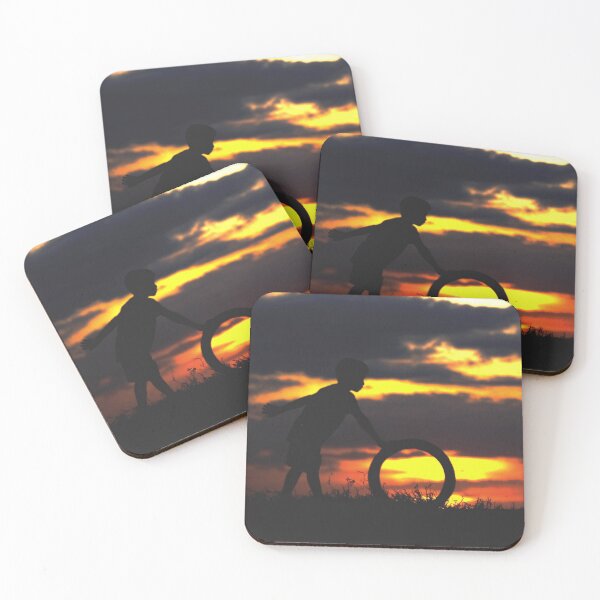 Item preview, kids playing on sunset  designed and sold by joy81.