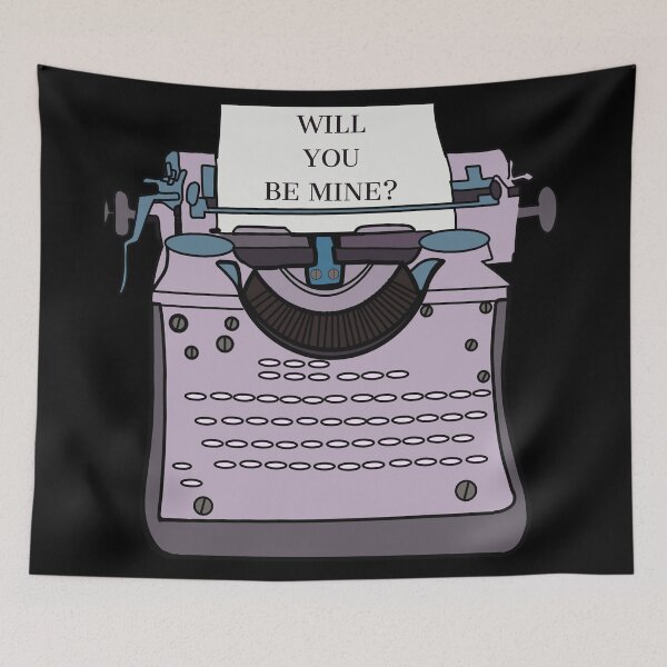 Item preview, Will you be mine typewriter  designed and sold by Mermaidssparkle.